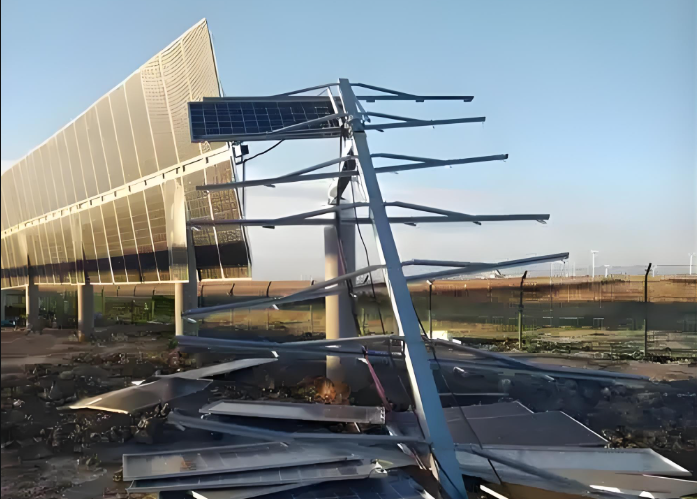 damaged PV panel